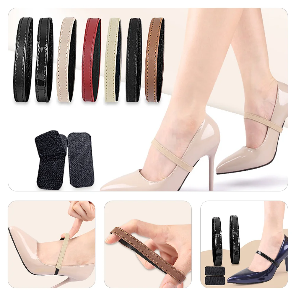 3 пары эластичных кружевных высоких каблуков со съемными ремешками сменные