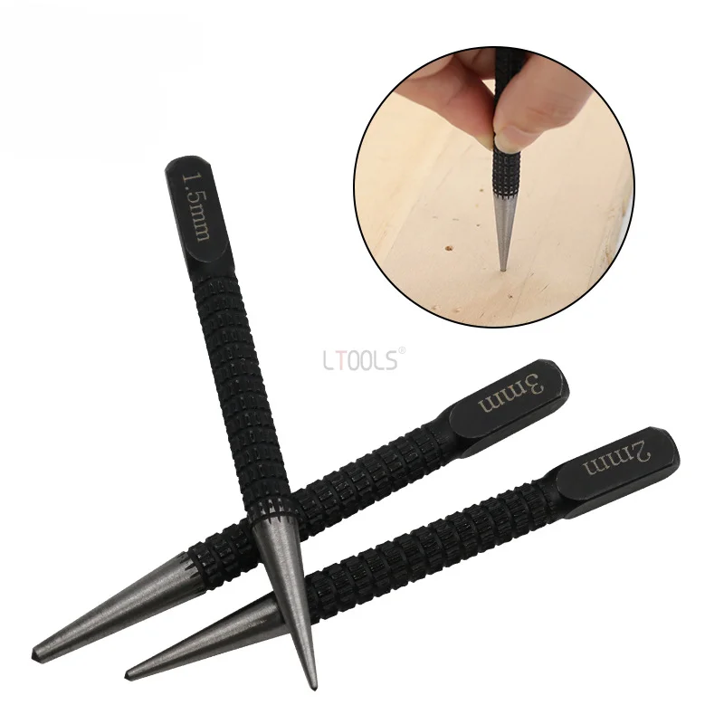 

3 Sets of 1.5/2/3mm Drilling Positioning Center Punch Mechanical Maintenance and Installation Hole Positioning Tool Accessories