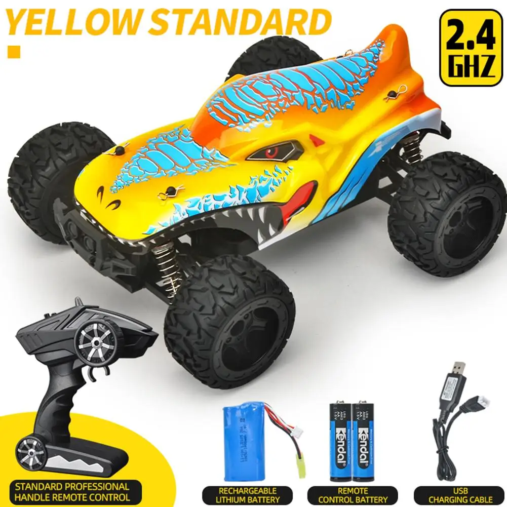 

866-166 2.4g 35 Km/h 1:16 High Speed Car Spring Stroke Adjustable Shock Absorber 390 Motor (with Brush) Remote Control Car