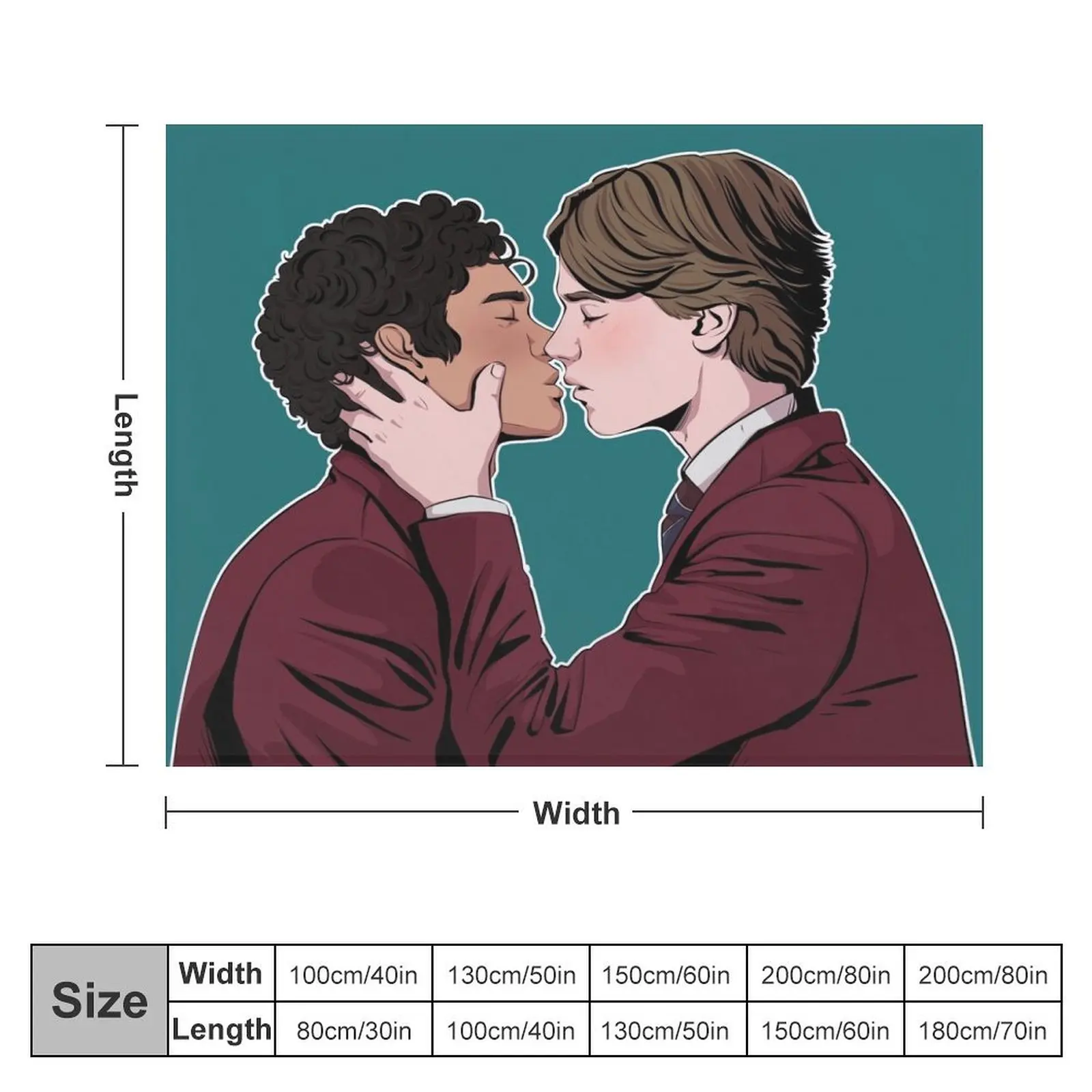 Одеяло с принцом Вильгельмом и Симоном молодежное целующееся Эдвин райдин Омар