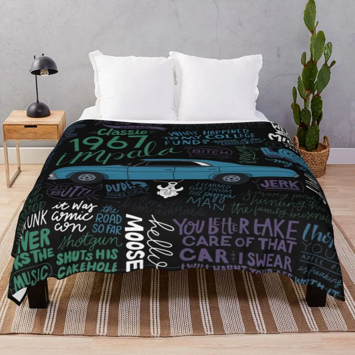 Supernatural Blankets Fleece Spring/Autumn Warm Throw Blanket for Bedding Home Couch Camp Cinema