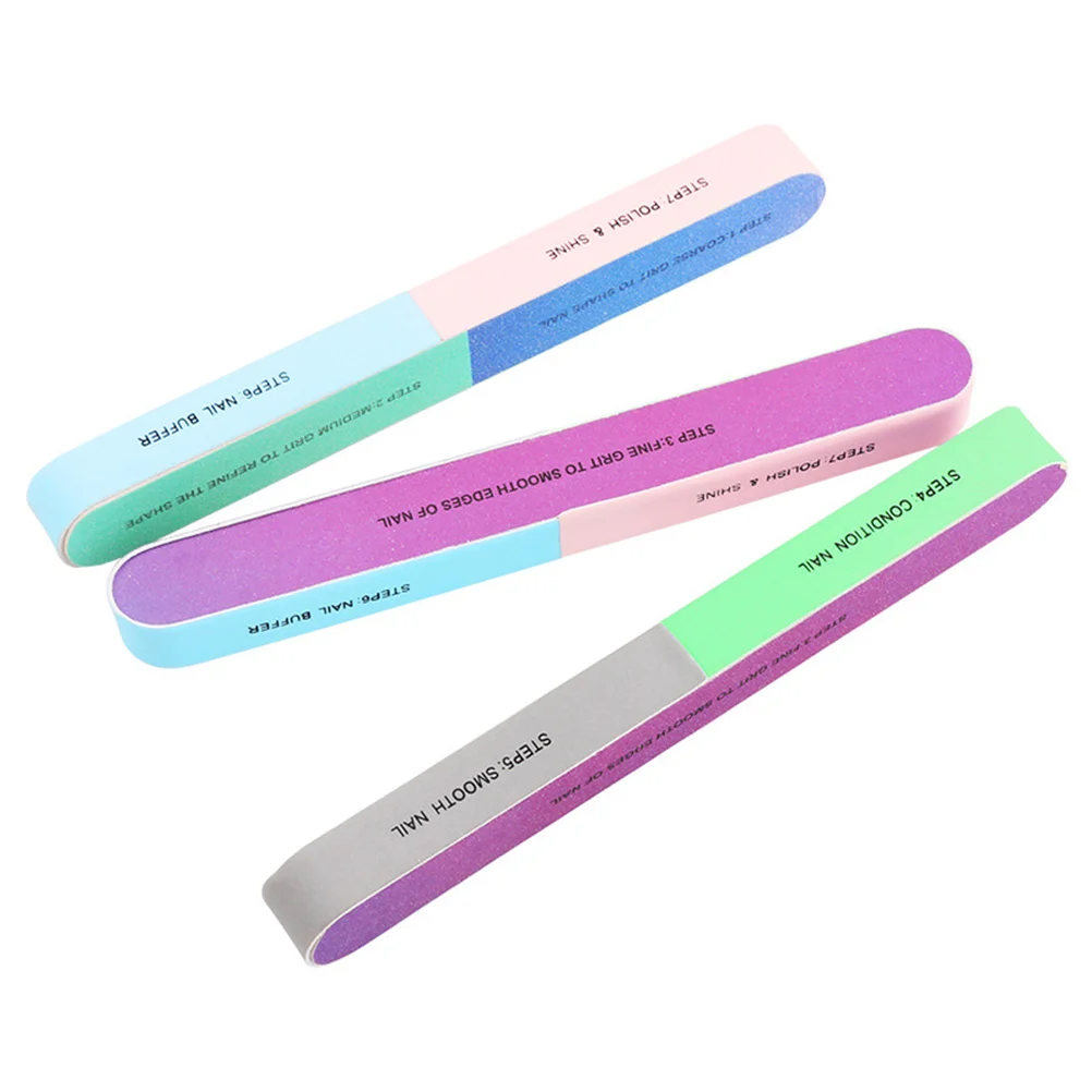 

10pcs Nail Buffer Blocks Sponge Nail Files 6- Way Sanding Blocks Nail Shiner Professional Manicure Pedicure Double sided tape
