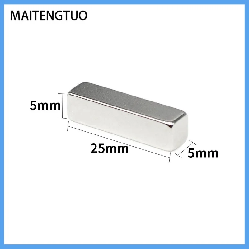 

2~100pcs 25x5x5 mm Block Powerful N35 Magnet 25mmX5mm Sheet Permanent Magnets 25x5x5mm Neodymium Magnetic Strong 25*5*5