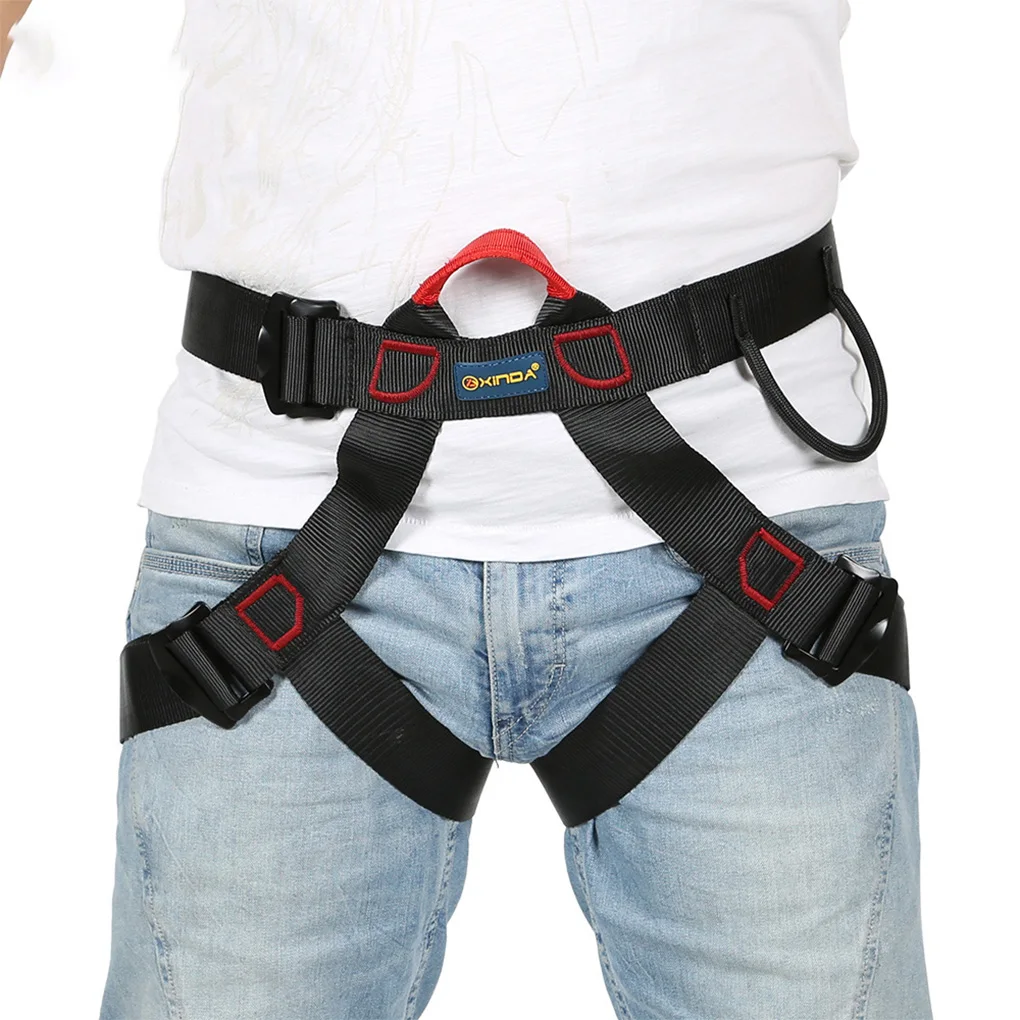 Outdoor Safety Belt Climbing Adjustable Harness Rappelling Strap Half Body Emergency Mountaineering Aerial Protective