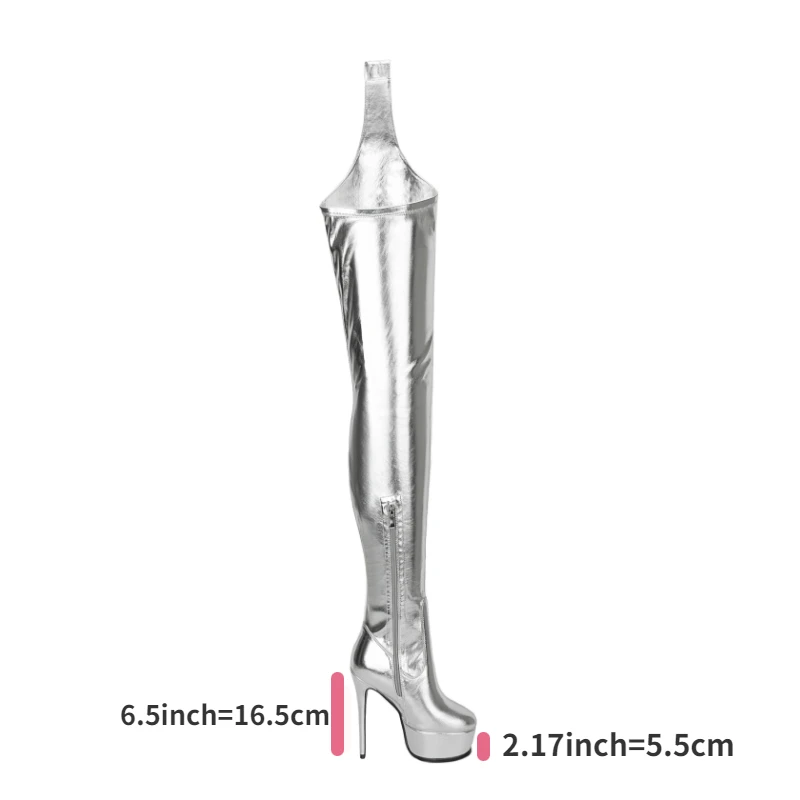 2023 New European and American Style SexyOver Knee Boots Belt High Tube Jumpsuit Boots Super High Heel Platform Pole Dance Boots