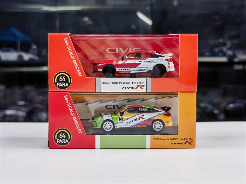 PARA 1:64 Honda Civic FL5Civic TypeR 2023 модель автомобиля из сплава дисплей подарок