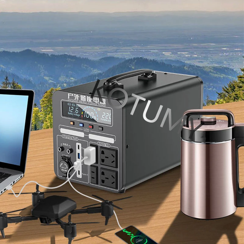 Мобильный аккумулятор для хранения энергии несколько розеток 1000 Вт наружный