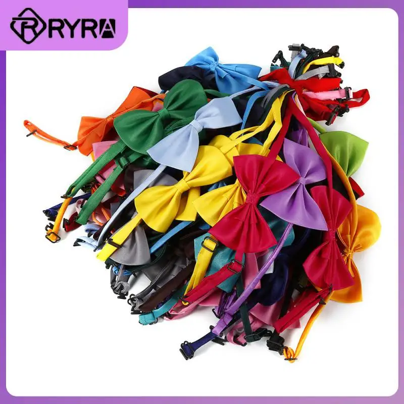 

Adjustable Ties Collar 50pcs Puppy Necktie Bow Tie Solid Color Dog Bowknot Pet Dog Bow Tie Dog Pet Supplies Colorful Decorate