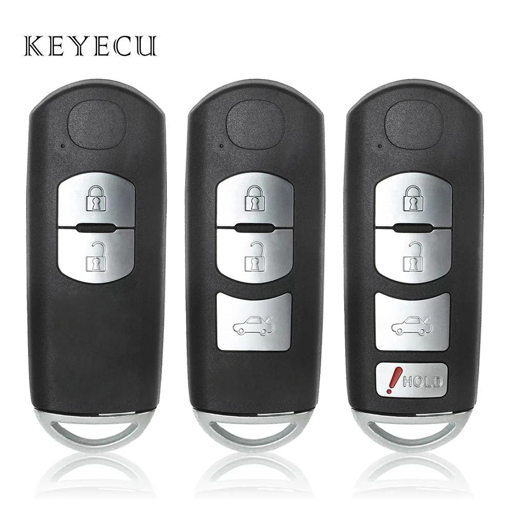 

Keyecu for Mazda 3 5 6 RX8 MX5 CX5 CX7 CX9 CX-5 CX-7 CX-9 RX-8 Miata MX-5 Smart Remote Car Key Shell Case Cover 2/3/4 Buttons