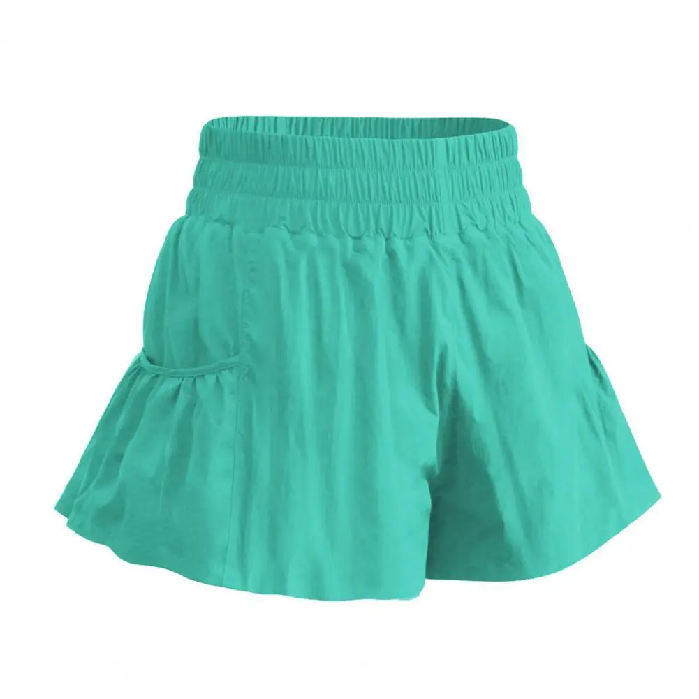 

Stylish Mid Waist Female Short Trouser Casual Shorts Ruffled Comfortable