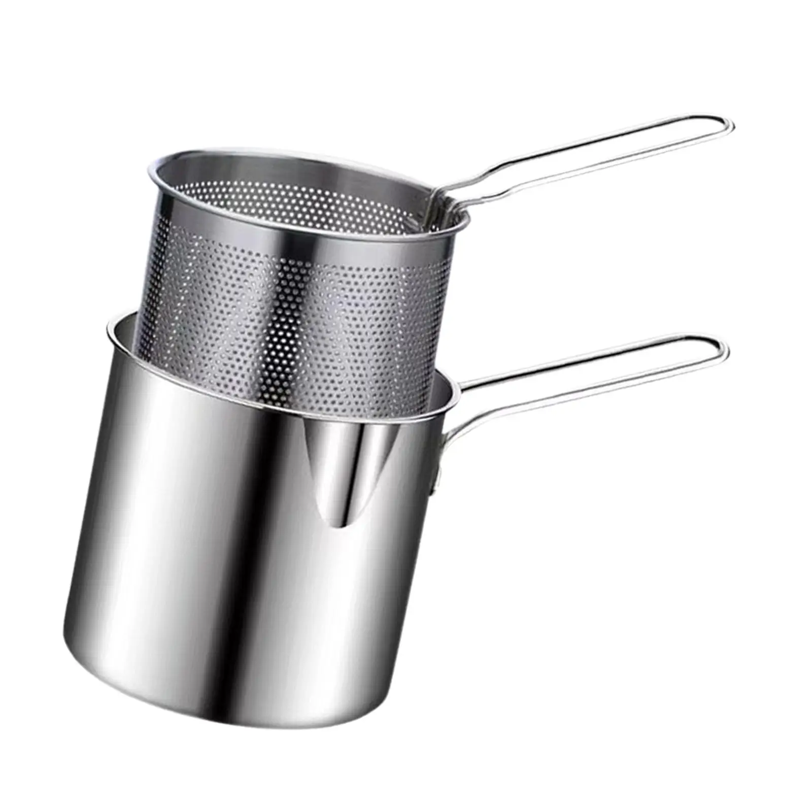 Pot With Basket Detachable For Dried Fish Tempura Chicken French Fries