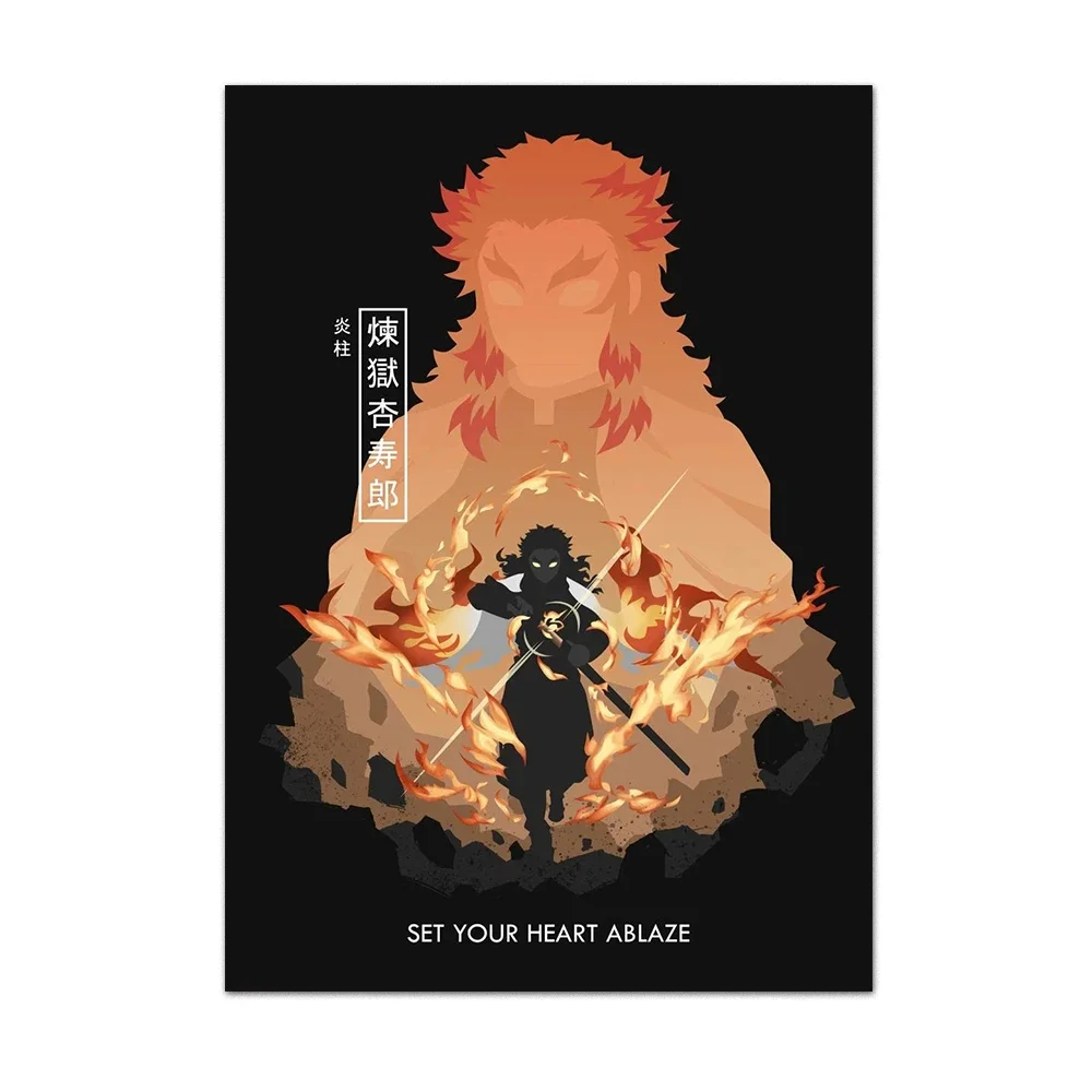 Плакат Demon Slayer на холсте MINISO