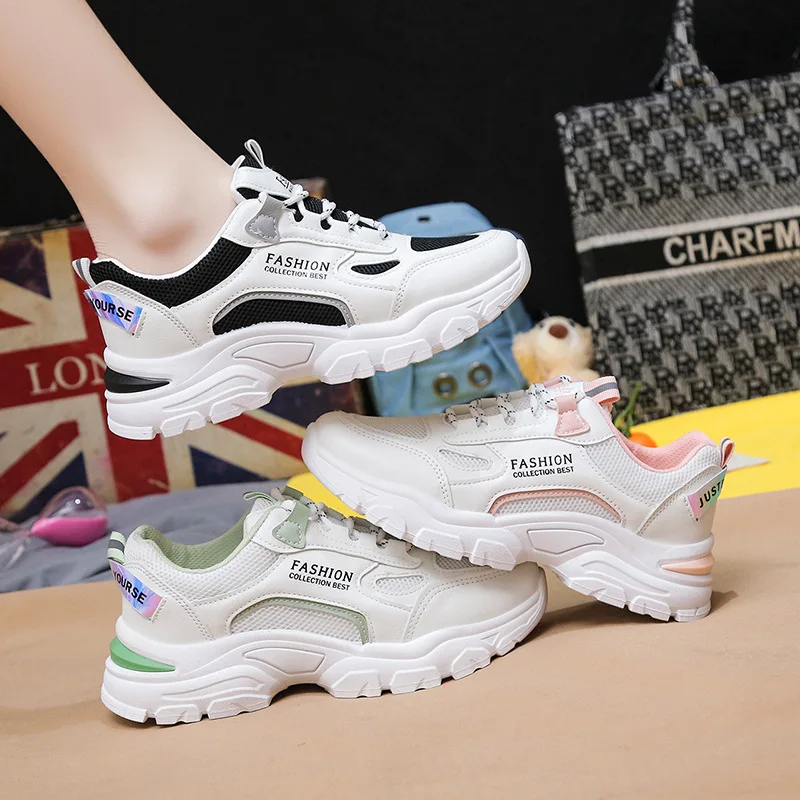 Net Celebrity Old Shoes Women Spring and Autumn 2021 New Fashion Trendy Shoes Casual Breathable Fashion Sports Women's Shoes