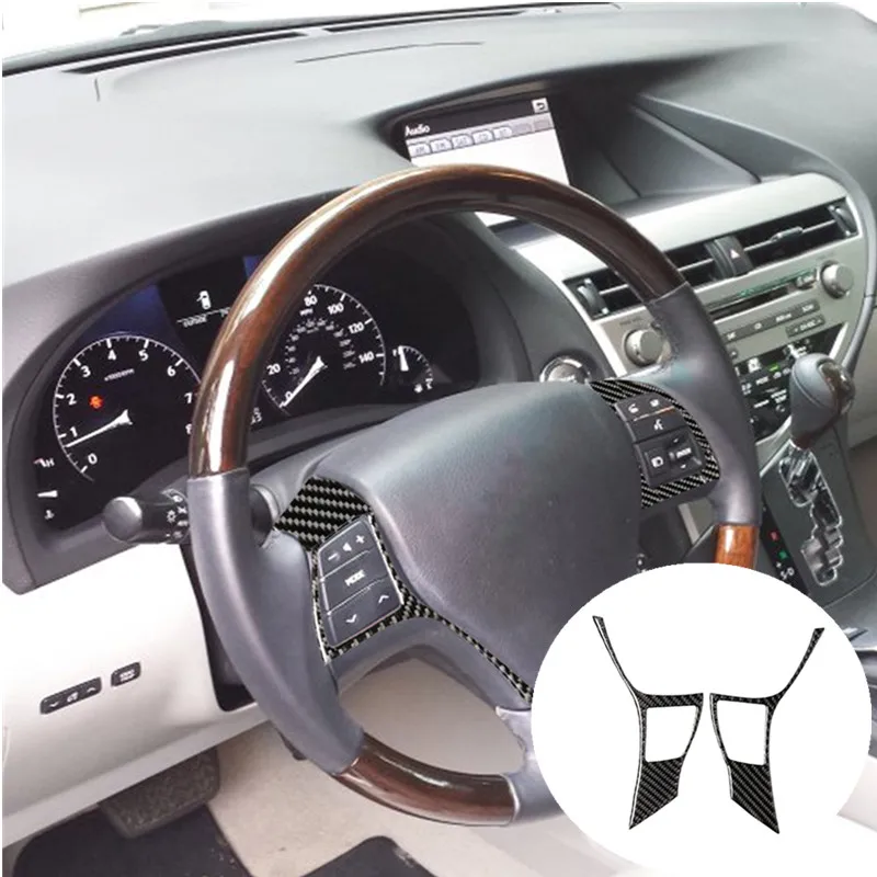 

Автомобильный ящик для перчаток, кнопка рулевого колеса, дверная ручка, панель, черная отделка из углеродного волокна, наклейка для Lexus RX350 RX450 2010-2012