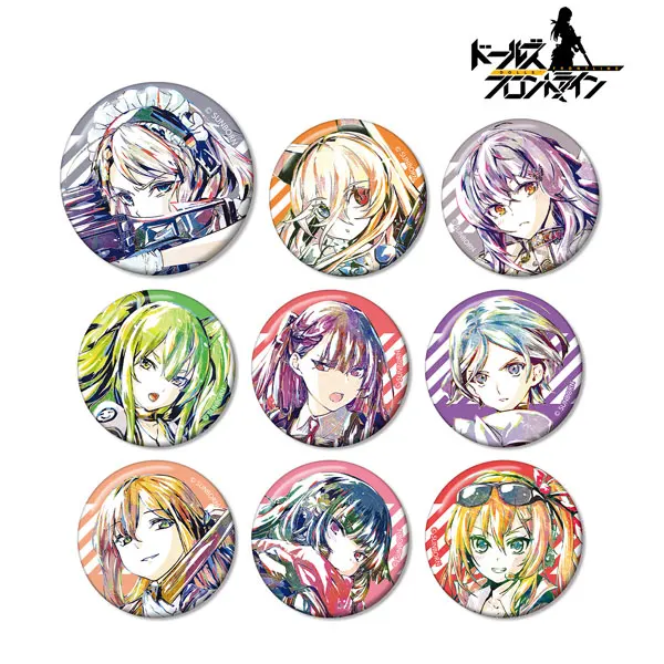 

9pcs/1lot Anime Girls Frontline Figure 1007 Metal Badges Round Brooch Pin Badge Bedge Gift Kids Toy