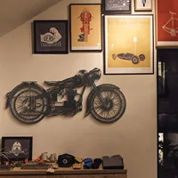 Artepera Cafe Racer Metal Table-APT222 Motorcycle View Mat Gray Modern Design Welcome Diffrent Design Aesthetic Dimensional Posture