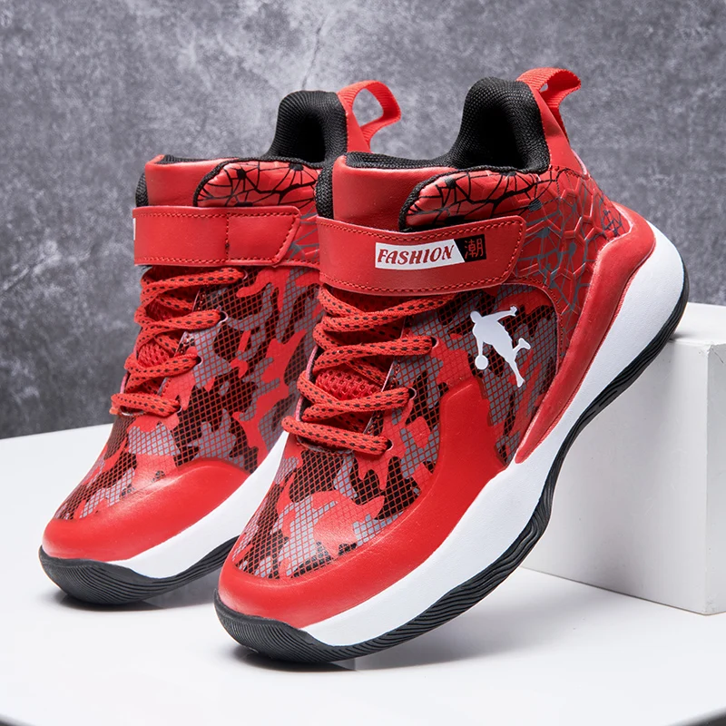 Shoes for Kids Sneakers Thick Sole Non-slip Children Sports Shoes Child Boy Basket Trainer Shoes New Boys Brand Basketball