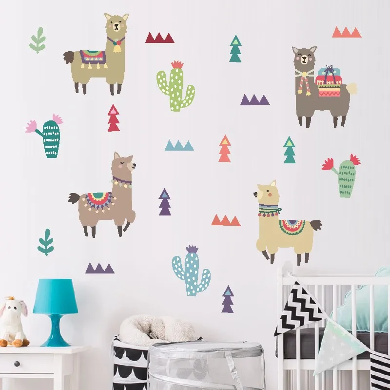 

Tofok Nordic style wall stickers cartoon animal wall bedroom classroom wall stickers decorated with high quality wallpaper