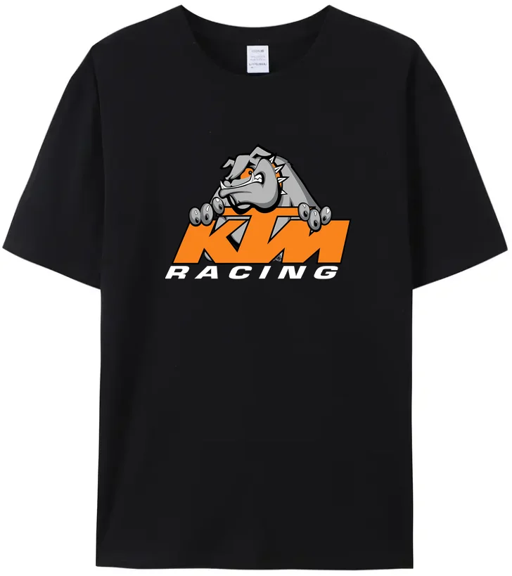 

Casual T-shirt Ready To Race Motorbike Pure cotton black popular rider T-shirt