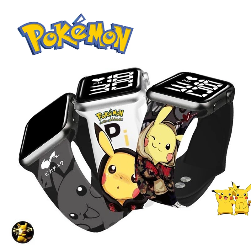 

Original pokemon Pikachu LED Watches Digital Watch Electronic Clock Watch Sport Wristwatch For Boys Girls christmas Toy Gift