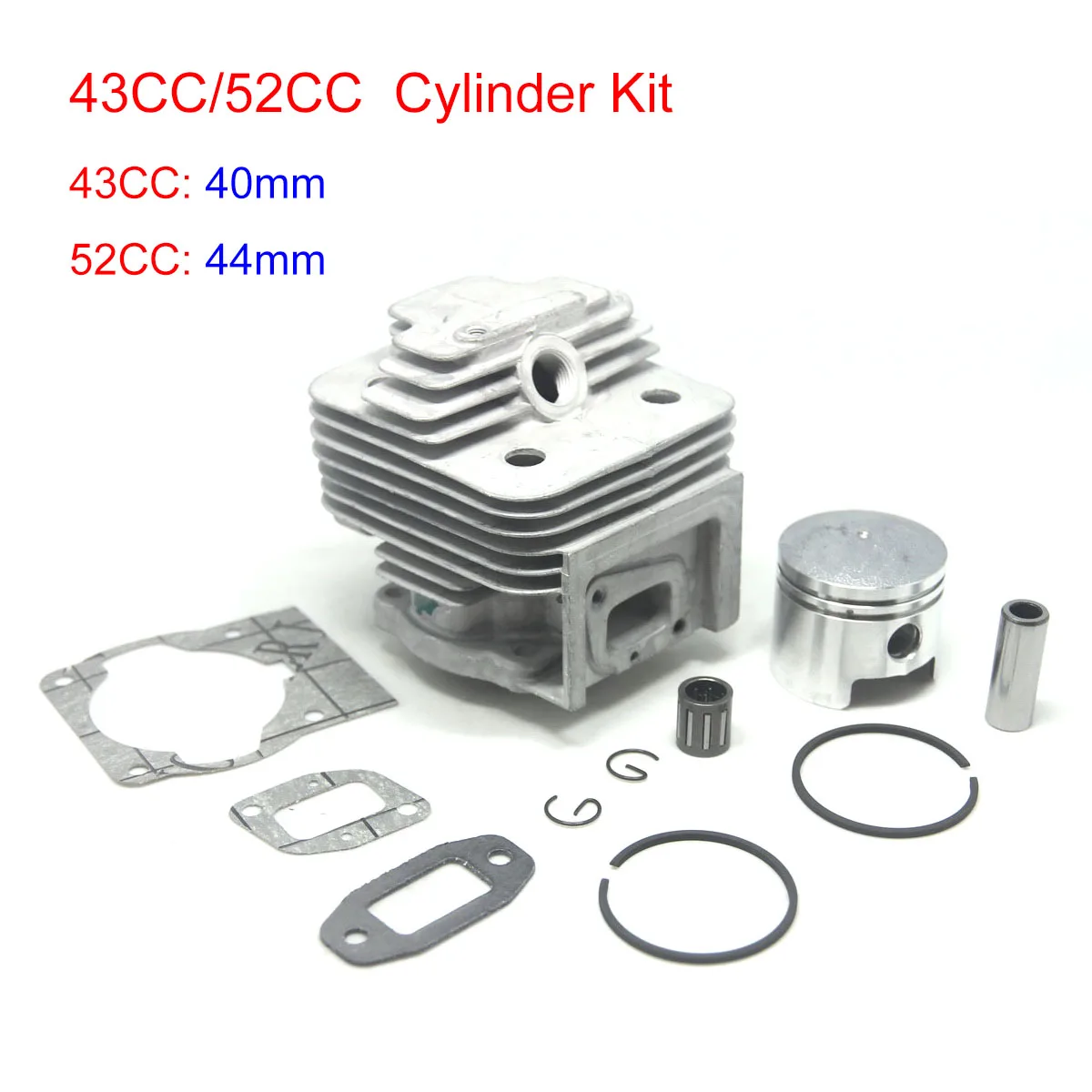 

40MM 44MM 40-5 44-5 Cylinder Kit 43CC 52CC 1E44F-5 44F-5 BG520 CG520 CG430 1E40F-5 Rebuled Brushcutter Trimmer Auger Parts