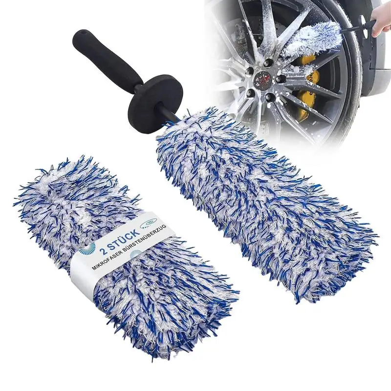 

Car Rim Brush Car Wash Brush Microfiber Tire Scrubber Automotive Wheel Rim Cleaning Brush auto Detailing Clean Tool For Car SUVs