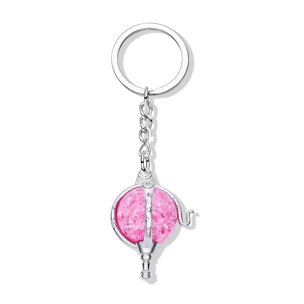 

Classic Cartoon W.i.t.c.h. Heart of Kandrakar Pink Pendant Keychain Cosplay Jewelry for Girl Woman Dream Gift