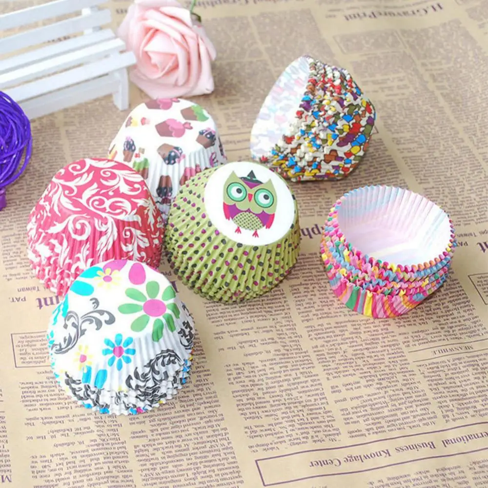 

100Pcs Colorful Paper Cake Cupcake Liner Case Party Wrapper Muffin Baking Cups Kitchen Cake Tools Decorating Tool Dropship
