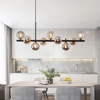 modern nordic design led chandelier for dining room kitchen living room bedroom ceiling pendant lamp glass ball g9 hanging light