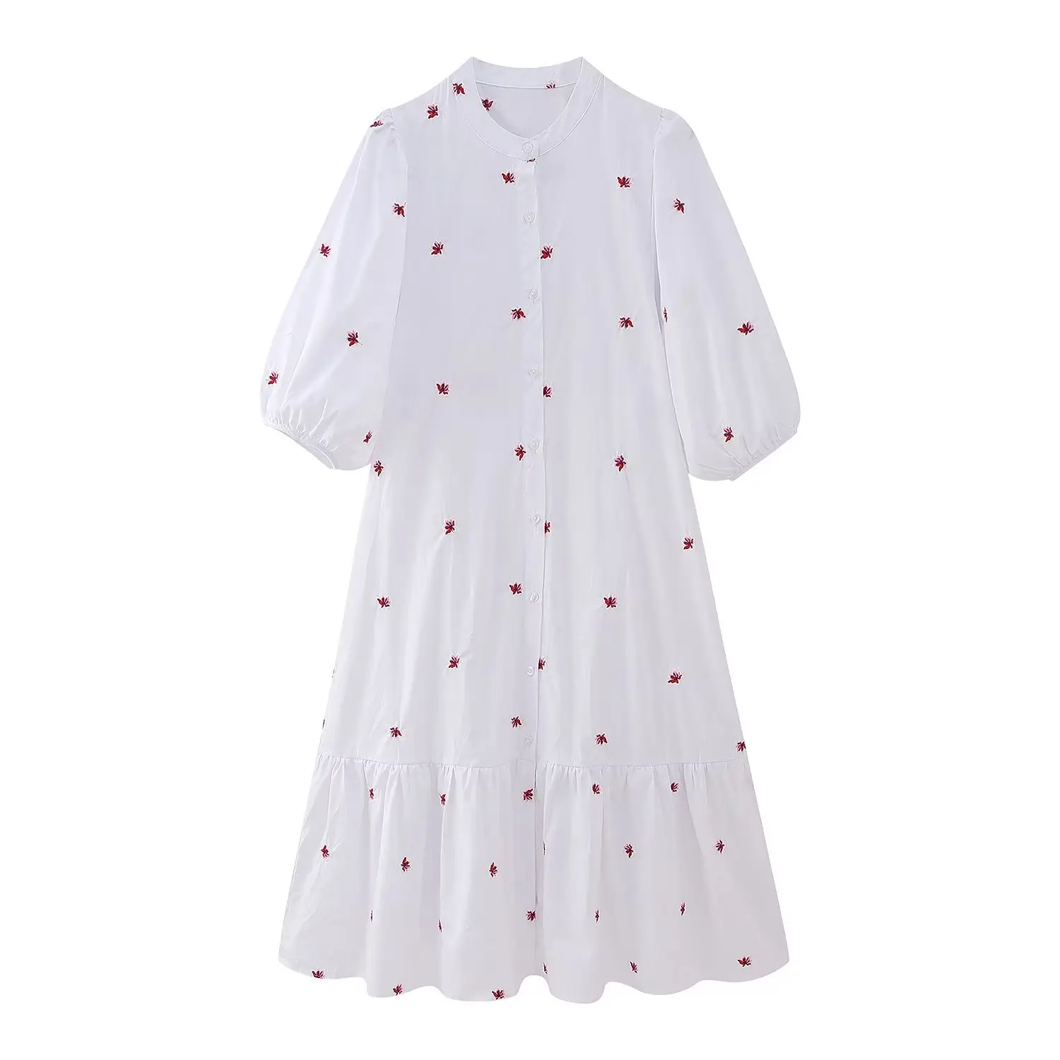 

2023 new women's European and American embroidered long dress