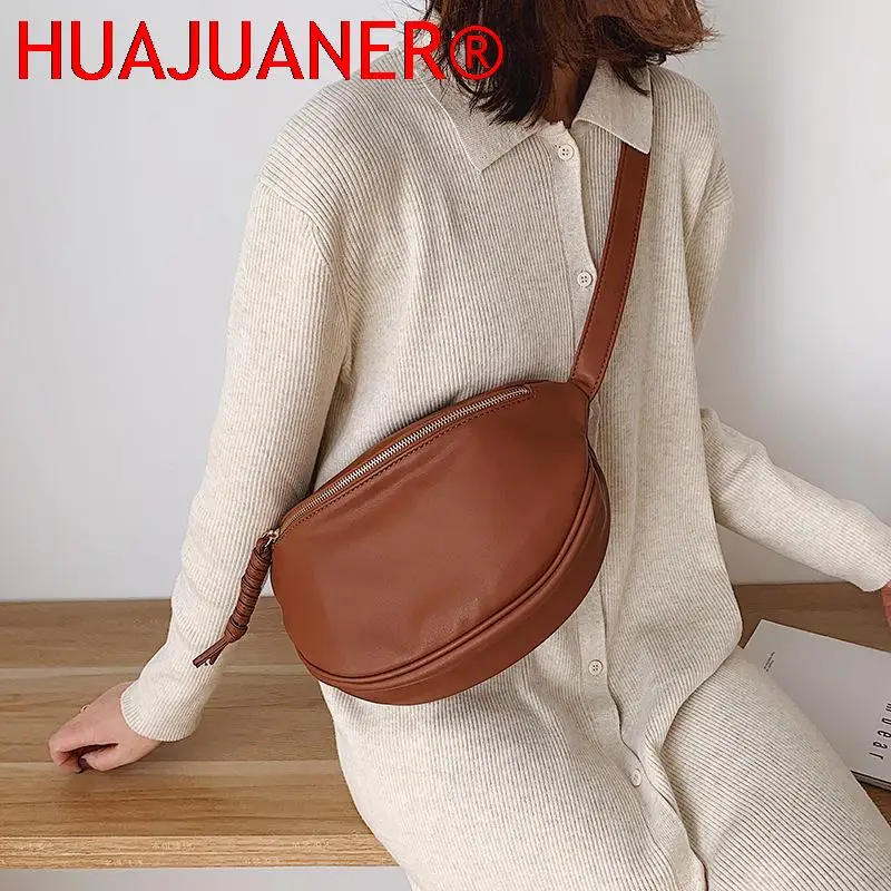 

Модная женская нагрудная сумка, вместительные сумки через плечо, Женская качественная мягкая поясная сумка из искусственной кожи с ремнем, ...