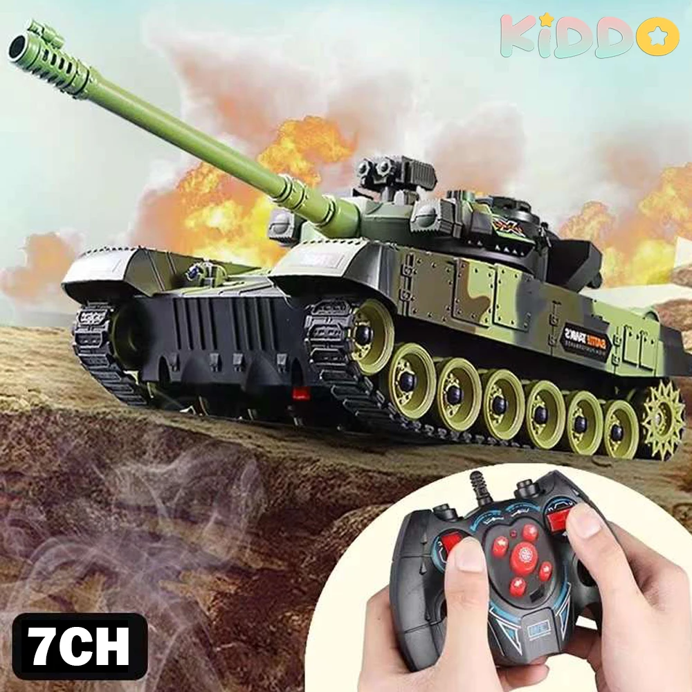 

RC Military Tank War Battle United States M1 Leopard 2 Remote Control Toy Car Tank Model Electric Toys for Boy 2.4G Children