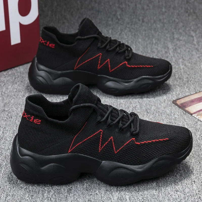 Женские высокие кроссовки на плоской подошве без шнурков женская обувь