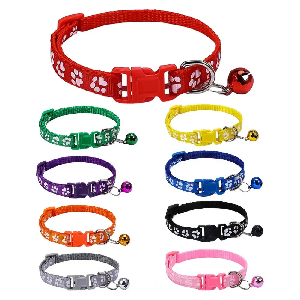 

2Pcs Stylish Paw Pattern Pet Cat Dog Neck Collar Dog Neck Strap Soft Decorative