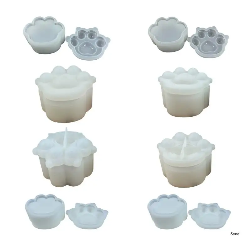 

Nonstick Paw Storage Box Mold Epoxy Resin Silicone Mold DIY Ornament Tool