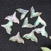 2pcs clear shell paper drop glue whale tail pendant charm for jewelry making mermaid fish tail dangle diy necklace earring craft