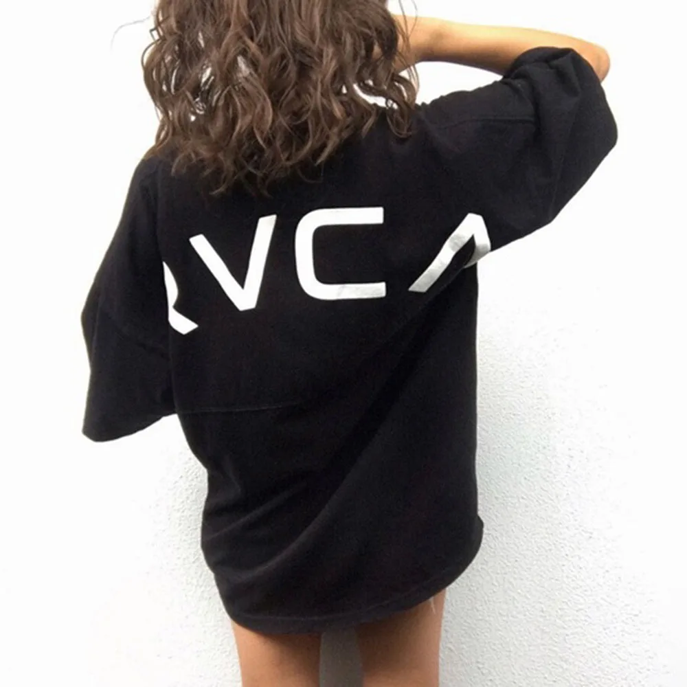 

Women Loose T-Shirt Summer Fashion Simple Letter Print Casual Tees Girl Black Harajuku Streetwear Sports Preppy Style OL Tops