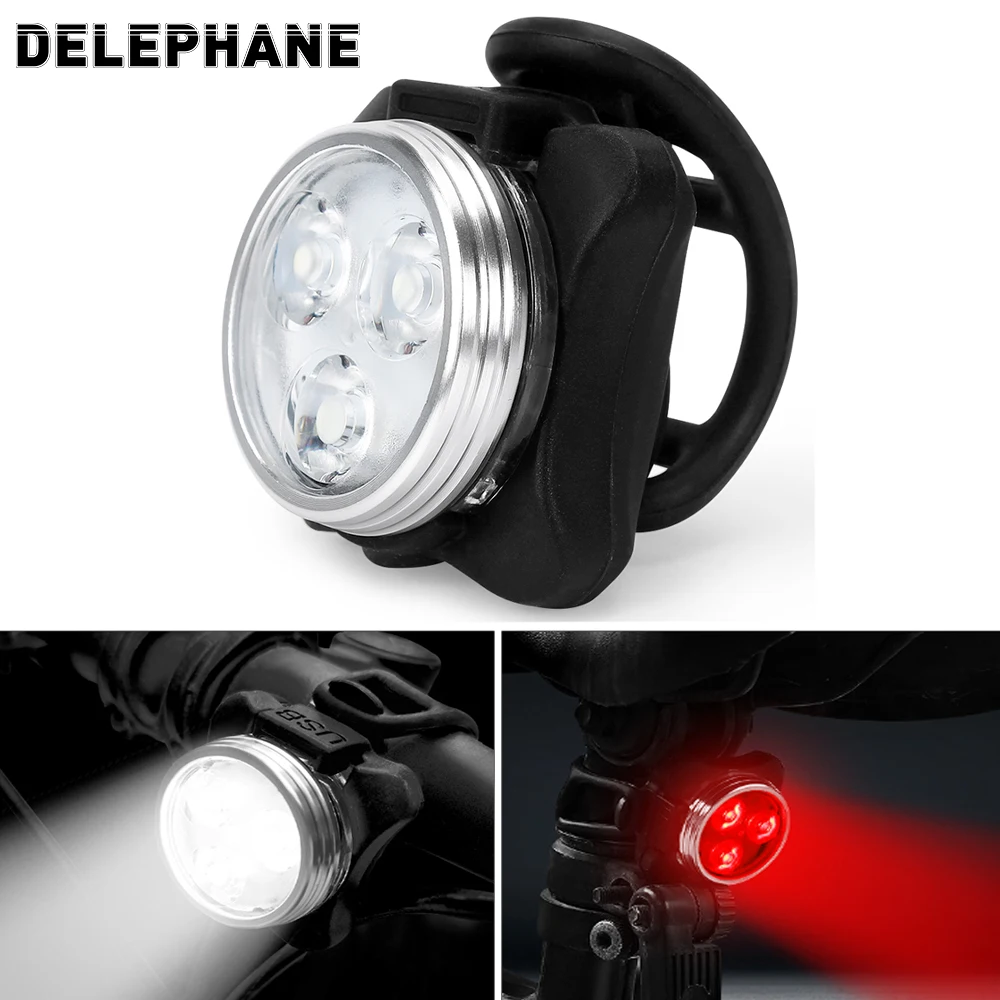 

Комплект велосипесветильник фар, 4 режима, зарядка через USB, передний и задний фонарь для горного велосипеда, велосипедные аксессуары