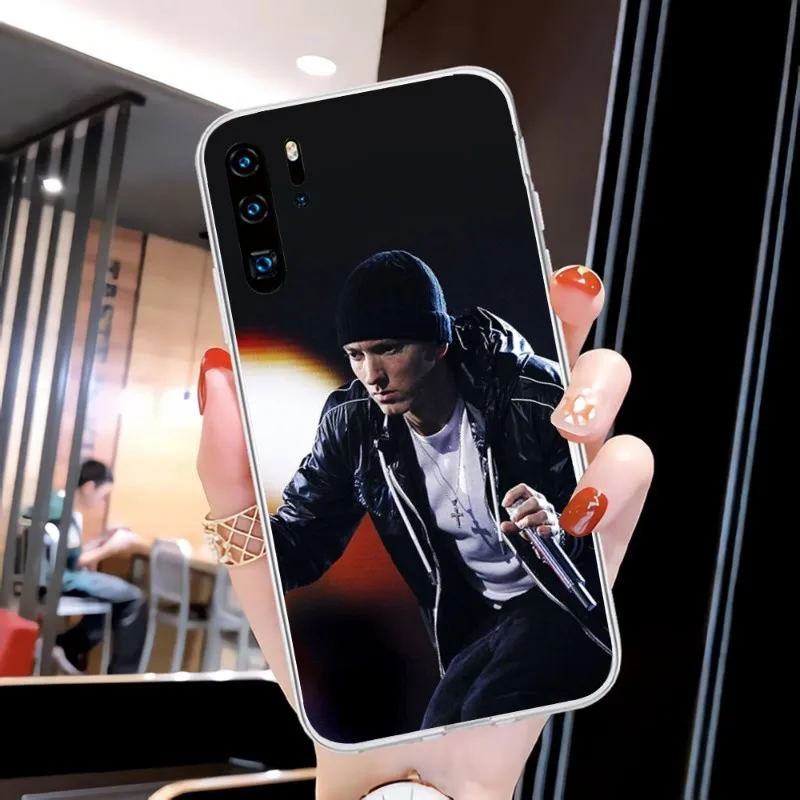 Крутой чехол для телефона Rapper Eminem Huawei P20 P40 Lite P30 Pro P Smart 2019 Nova 3e 6 Se силиконовый