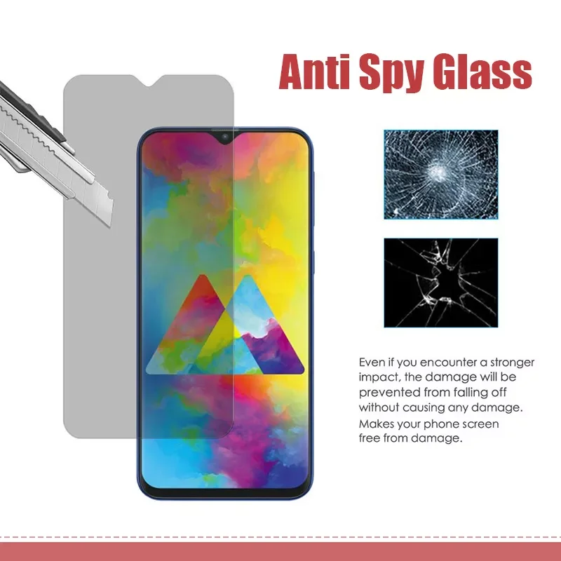 

Glare Screen Protector for Samsung Galaxy A7 2018 A6 A8 A9 Glass Anti-spy Privacy Phone Glass for Samsung S20 FE S10 Lite