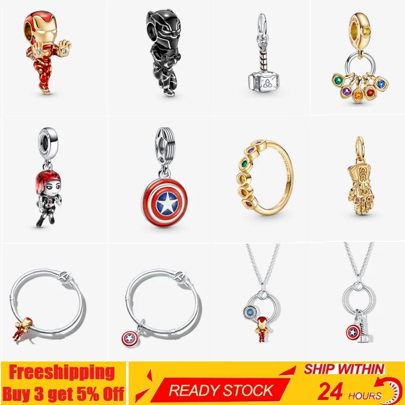 Шармы plata de ley 925 Disney Marvel Звездные войны Микки бисер Подходит для оригинального