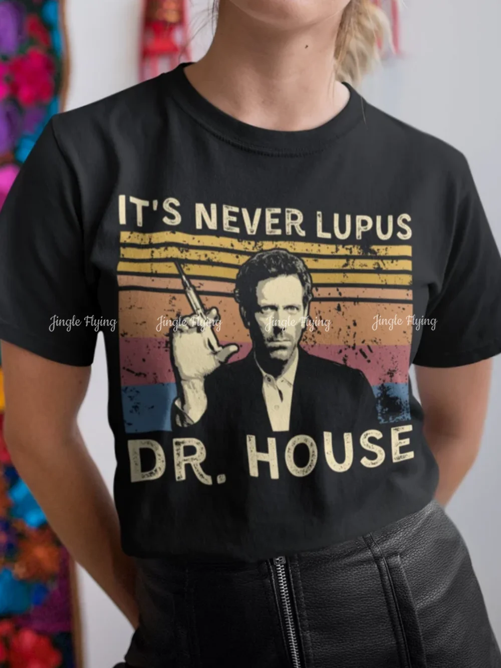 Винтажная футболка с надписью It's Never Lupus Dr House