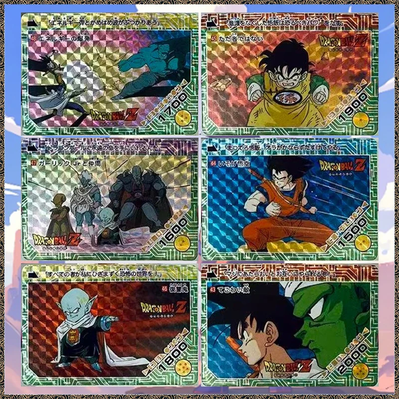 Фото Аниме-карточки Dragon Ball DIY ACG: Сон Гоку, Пикколо, Денде, Сон Гохан — голографические коллекционные карты для битв, подарок на день рождения №1