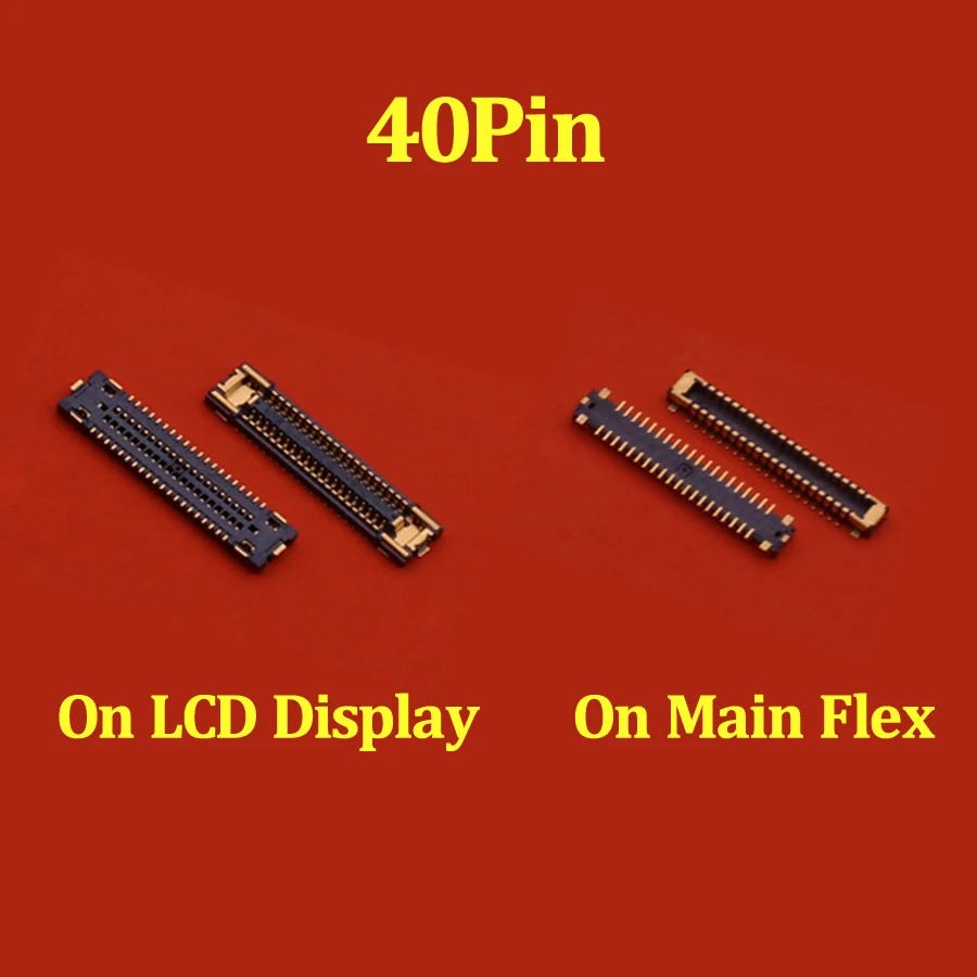 

5pcs 34 40 Pin Lcd FPC Connector For Samsung Galaxy M30S M30 M307F M305F M21 M31 M315F M21S M217F Display Screen On Motherboard