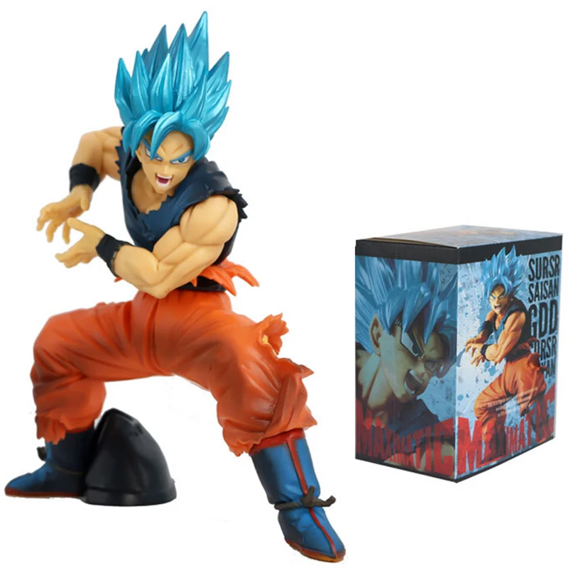 Anime Dragon Ball Z Son Goku Action Figure Blue Hair Goku PVC Figurine Toys DBZ Super Saiyan Collection Model Figurals Kids Gift