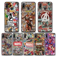 marvel characters comics phone case for huawei y9 2019 y6 y7 y6p y8s y9a y7a mate 40 20 10 pro lite rs soft silicone case