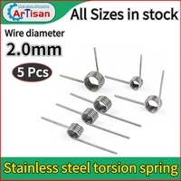 304 stainless steel v type spring 2 0mm wire diameter torsional spring 10 20mm outside diameter 60120180 degree feeder springs