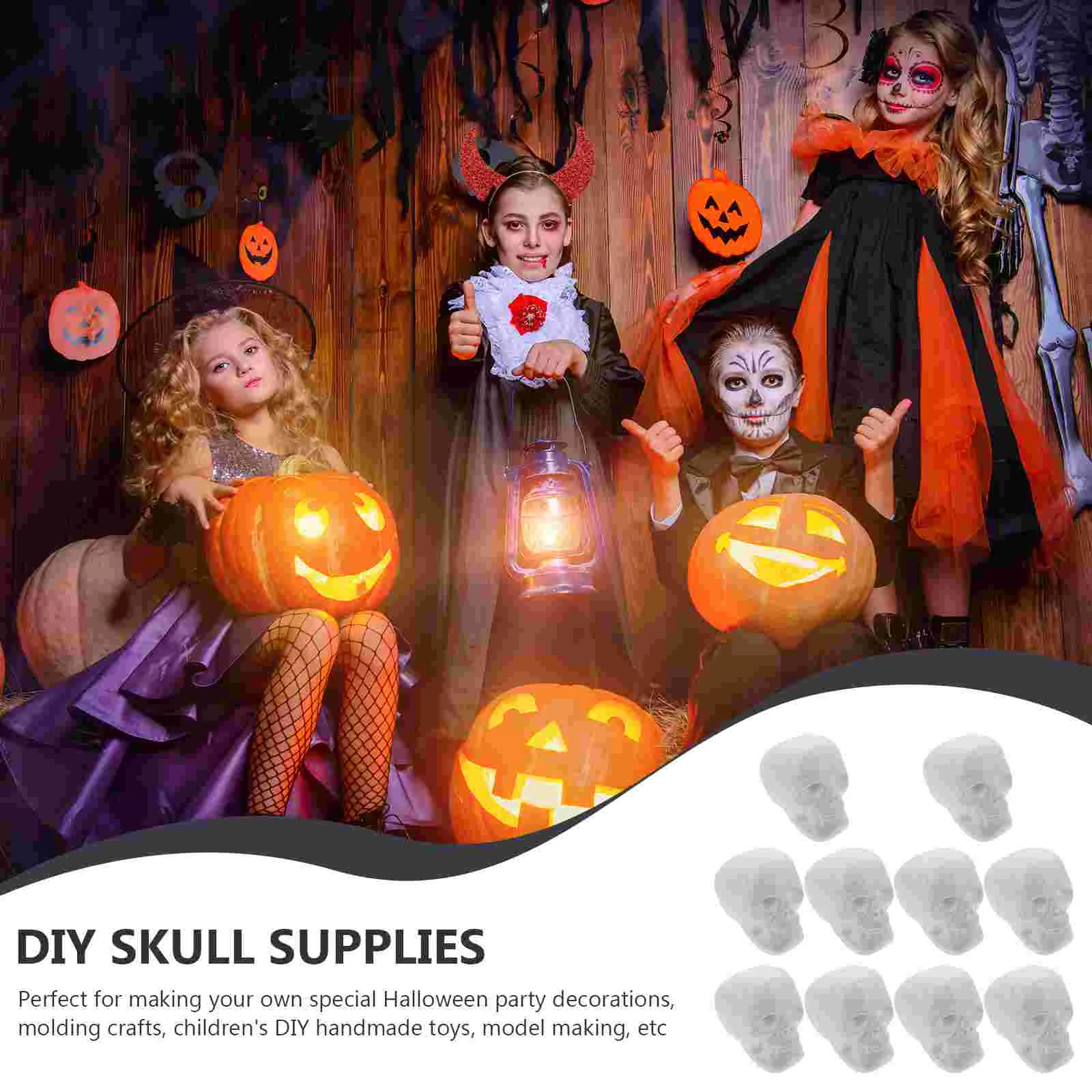 10 шт. модель граффити белый эмбрион голова призрака детские украшения гримаса