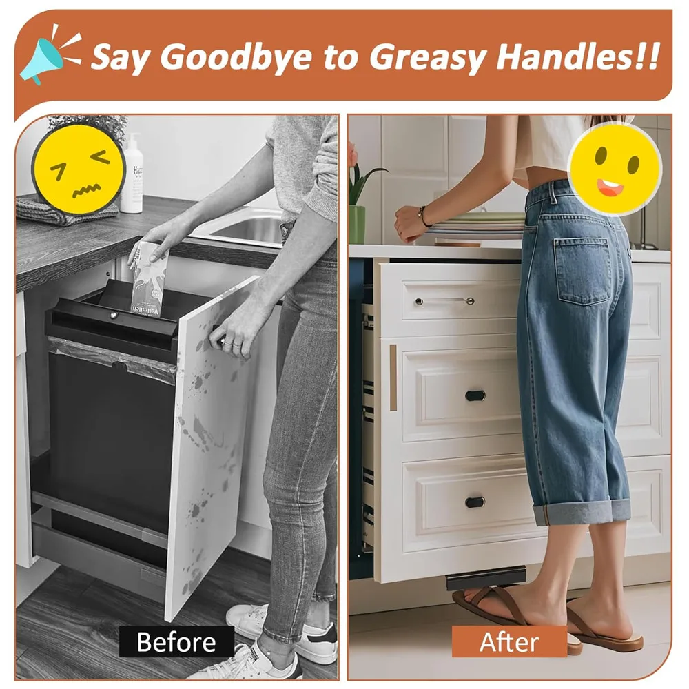 Ножка шкафа для ящика мусора бесконтактные монтажные ручки без помощи рук