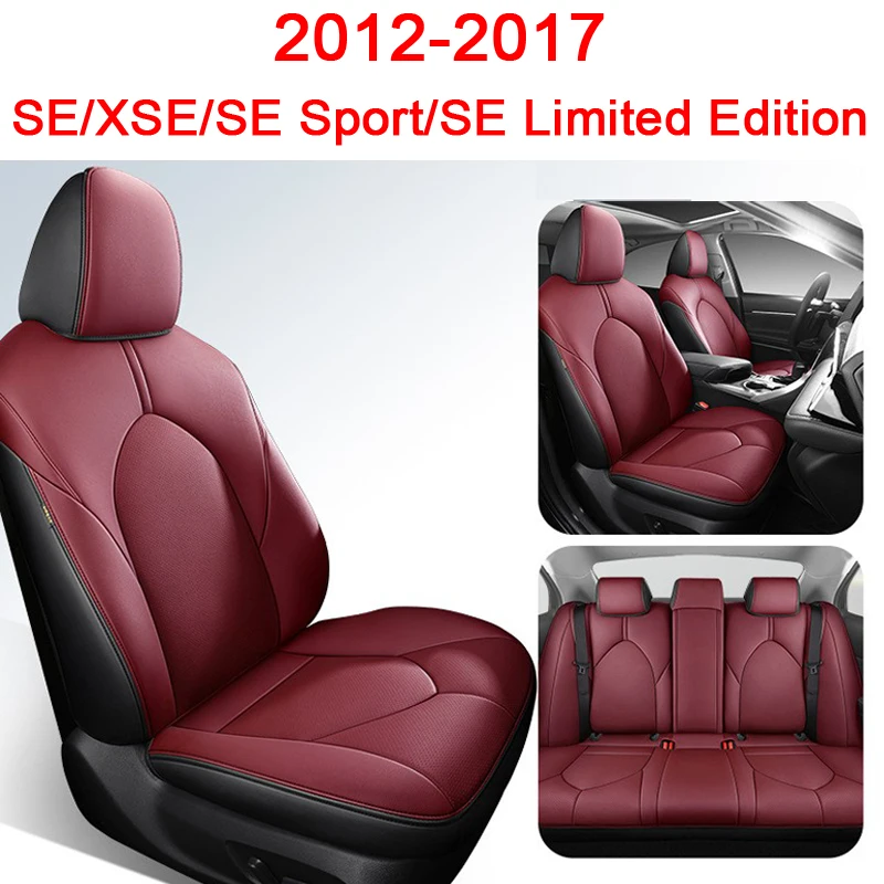Чехлы на сиденья автомобиля Кожаные Защитные чехлы 5 сидений для Toyota Camry 2012 2013 2014